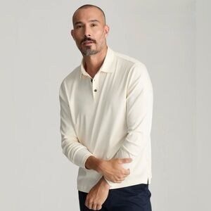 UNTUCKit Men's Off-White Long Sleeve Polo